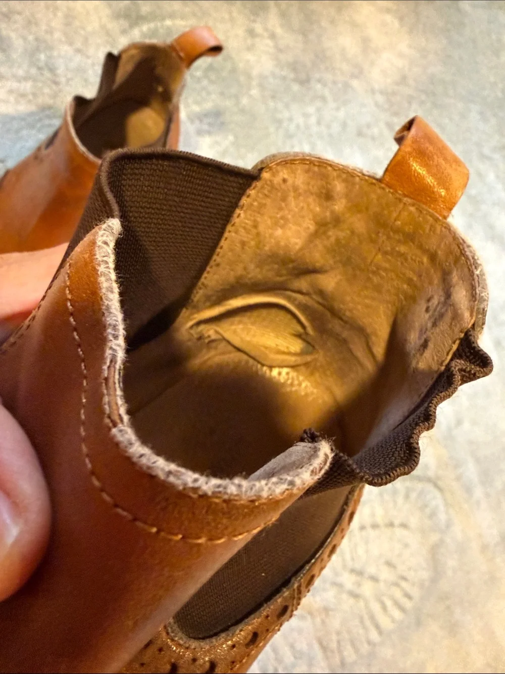 Banana Republic Tan Leather Wingtip Jodhpur Boots, size 12